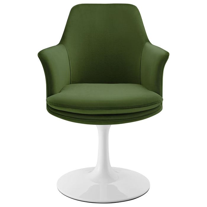 Lippa Performance Velvet Swivel Dining Armchair by Modway