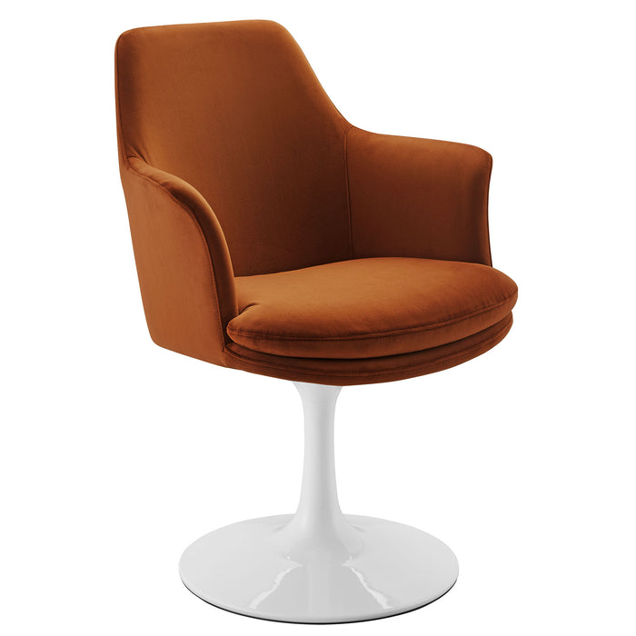 Lippa Performance Velvet Swivel Dining Armchair by Modway