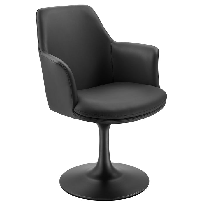 Lippa Vegan Leather Swivel Dining Armchair by Modway