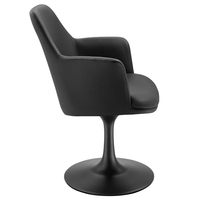 Lippa Vegan Leather Swivel Dining Armchair by Modway