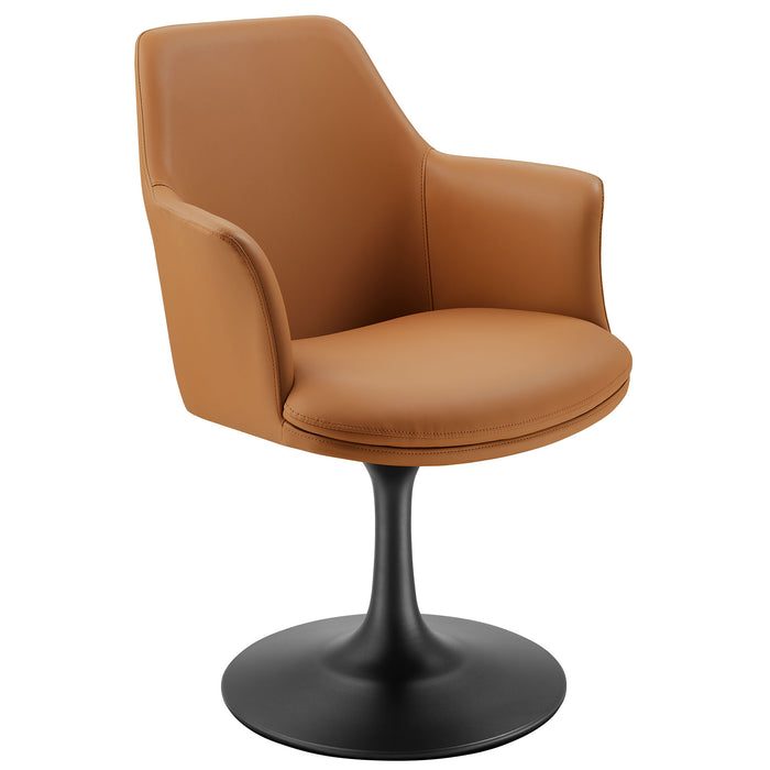 Lippa Vegan Leather Swivel Dining Armchair by Modway