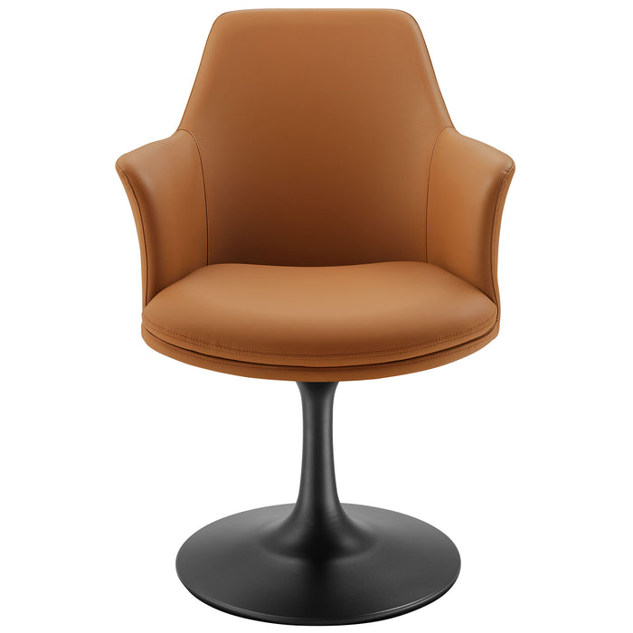 Lippa Vegan Leather Swivel Dining Armchair by Modway