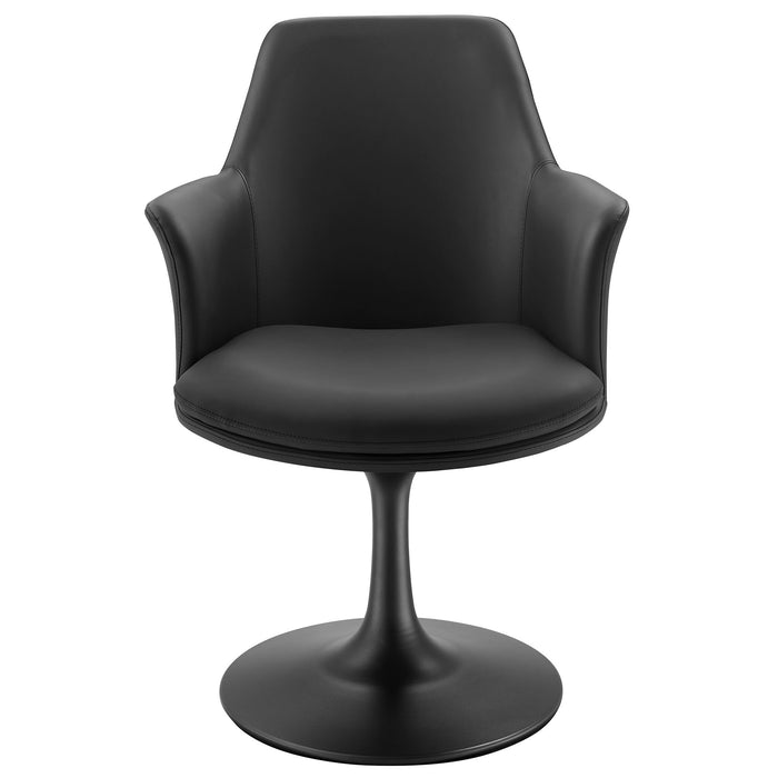 Lippa Vegan Leather Swivel Dining Armchair by Modway