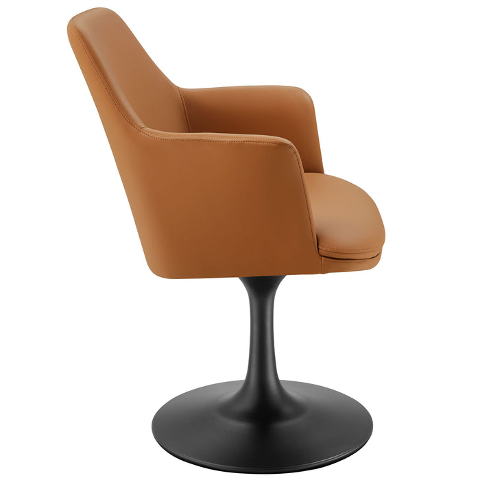 Lippa Vegan Leather Swivel Dining Armchair by Modway