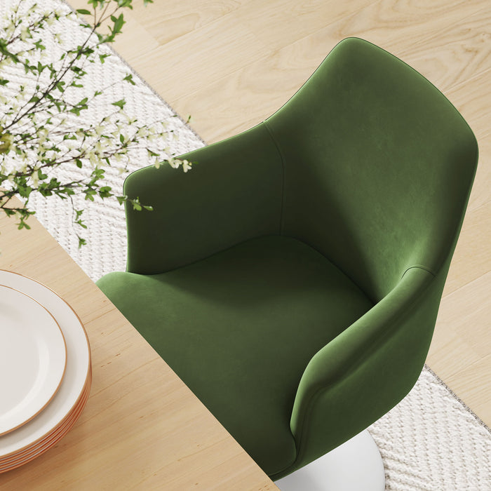 Lippa Performance Velvet Swivel Dining Armchair by Modway