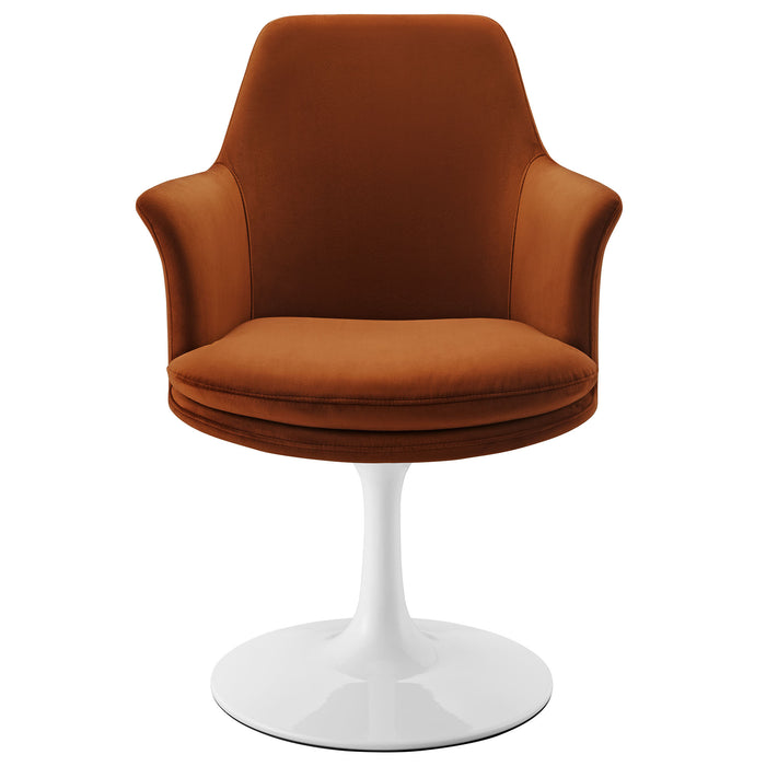 Lippa Performance Velvet Swivel Dining Armchair by Modway