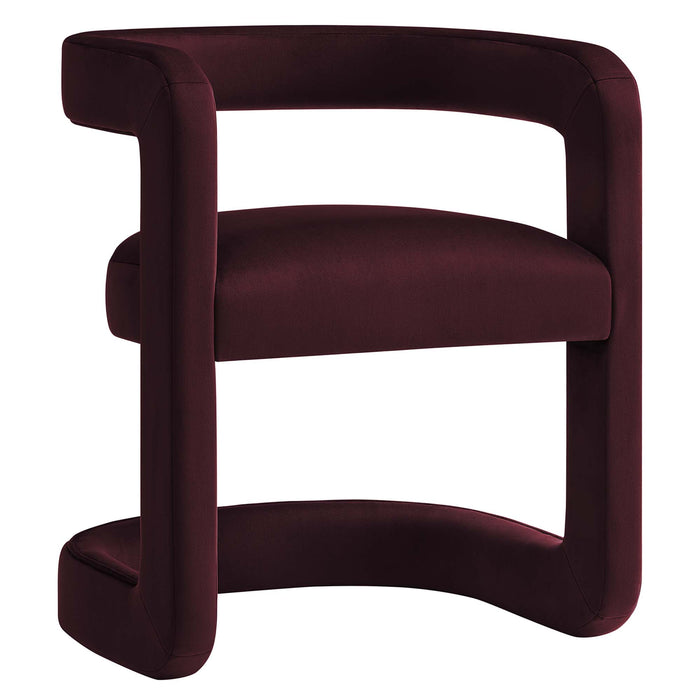 Winslow Barrel Performance Velvet Dining Chair  by Modway