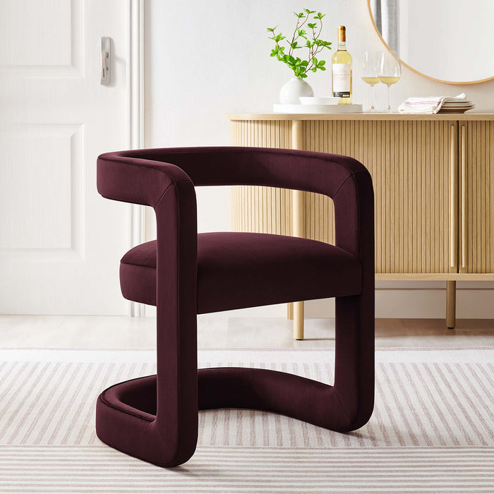 Winslow Barrel Performance Velvet Dining Chair  by Modway