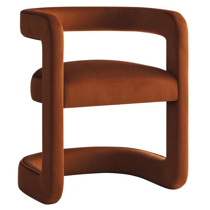 Winslow Barrel Performance Velvet Dining Chair  by Modway