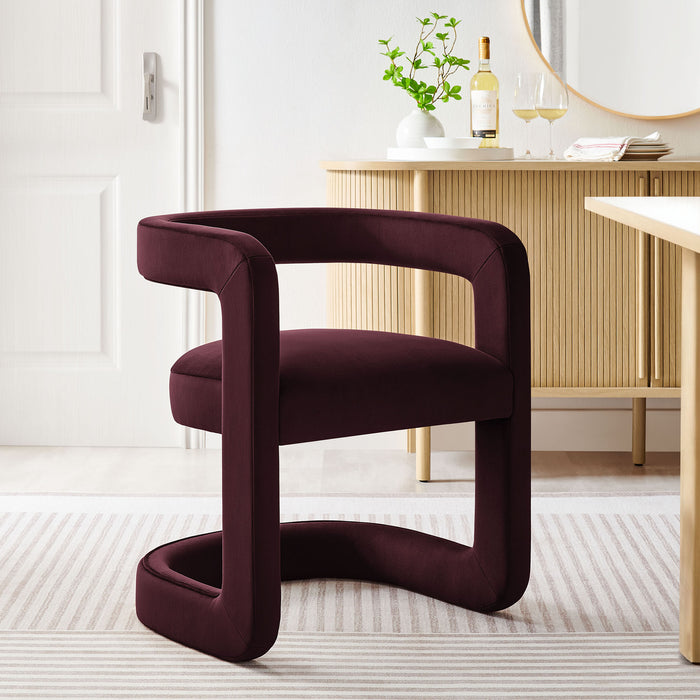 Winslow Barrel Performance Velvet Dining Chair  by Modway