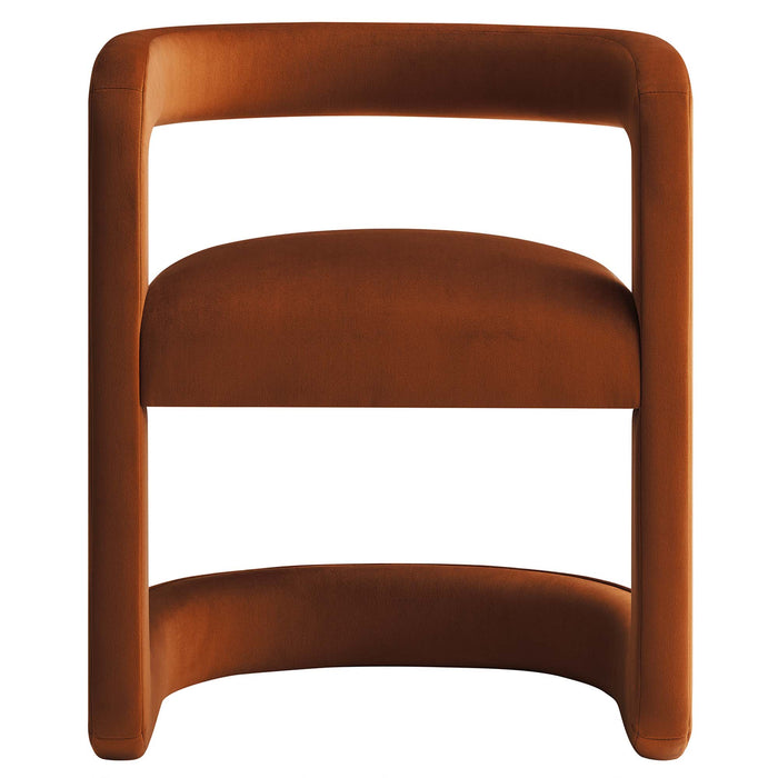 Winslow Barrel Performance Velvet Dining Chair  by Modway