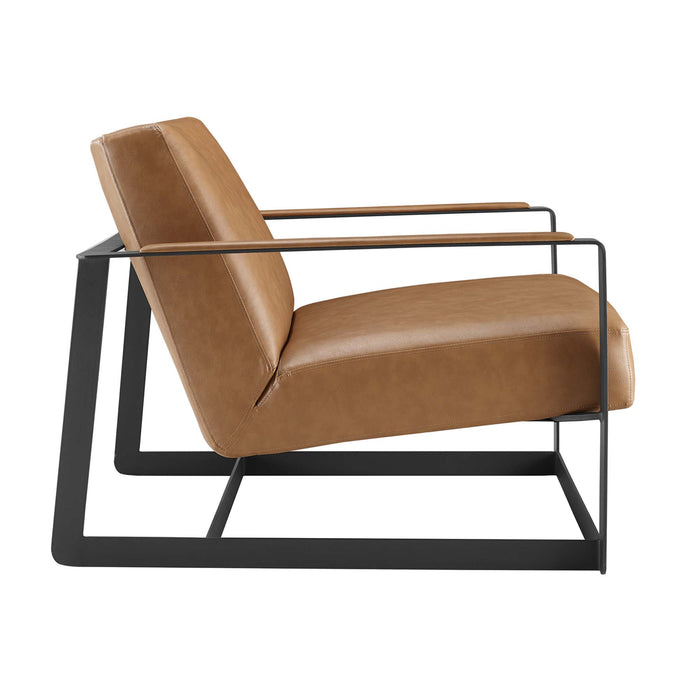 Seg Vegan Leather Accent Chair by Modway