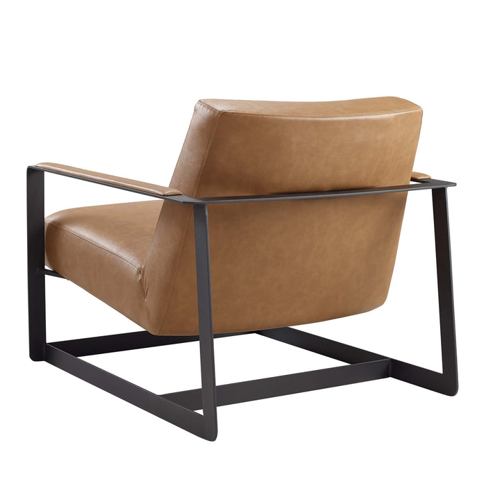 Seg Vegan Leather Accent Chair by Modway