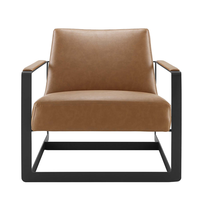 Seg Vegan Leather Accent Chair by Modway