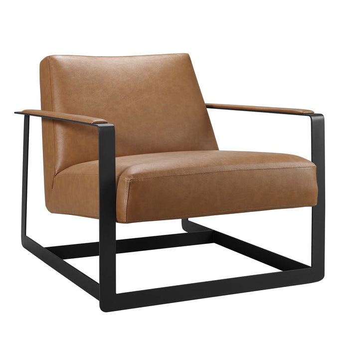 Seg Vegan Leather Accent Chair by Modway