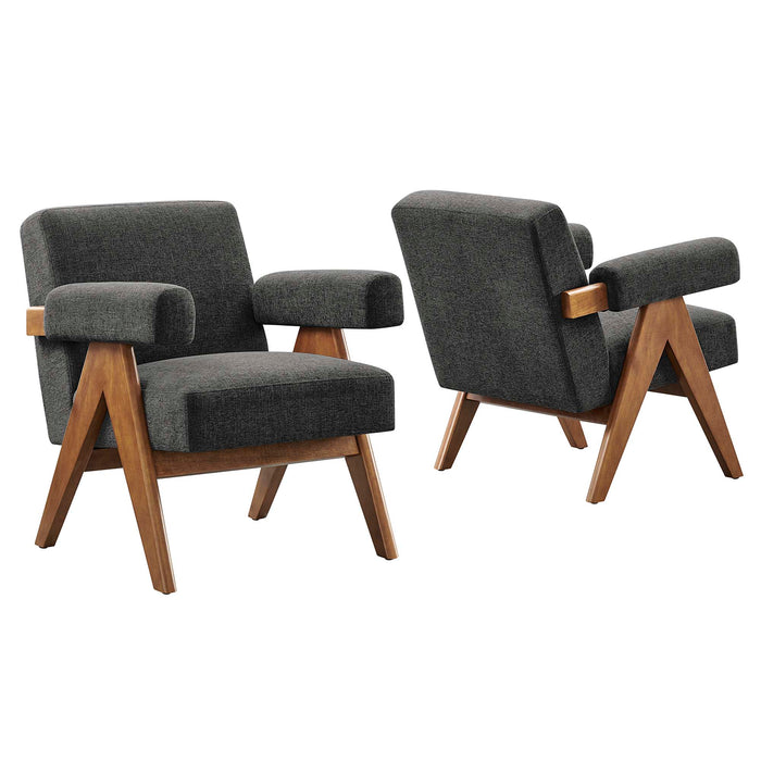 Lyra Fabric Armchair Set of 2 by Modway