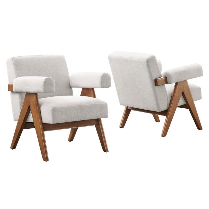 Lyra Fabric Armchair Set of 2 by Modway