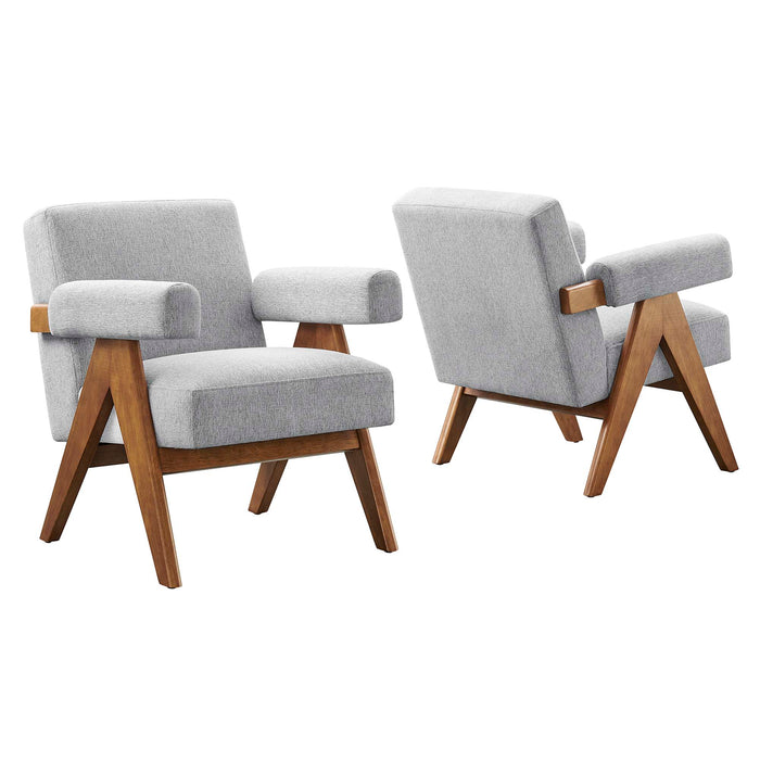 Lyra Fabric Armchair Set of 2 by Modway