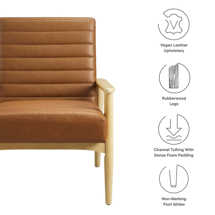 Jensen Vegan Leather Accent Chair by Modway