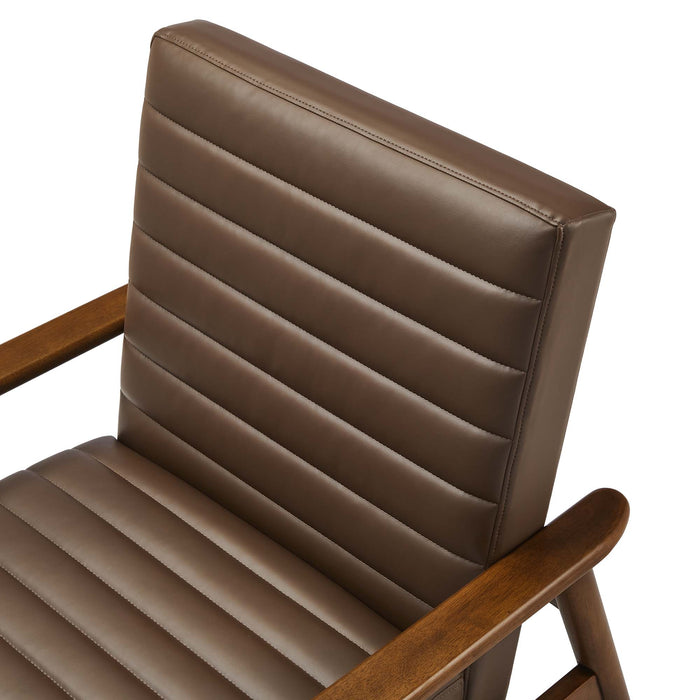 Jensen Vegan Leather Accent Chair by Modway