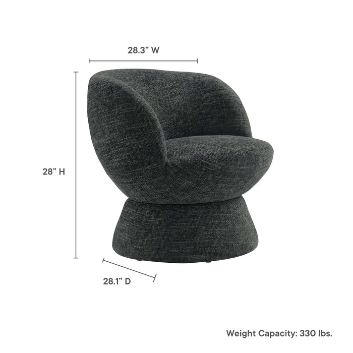 Vesta Chenille Fabric Upholstered Swivel Chair by Modway