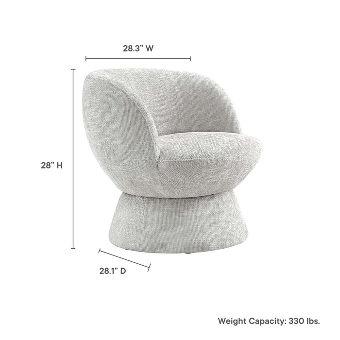 Vesta Chenille Fabric Upholstered Swivel Chair by Modway