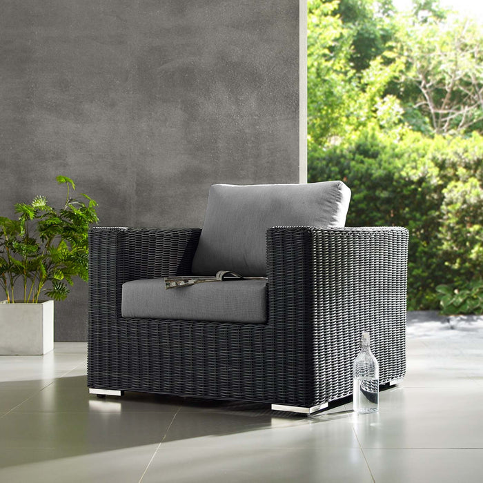 Summon Outdoor Patio Fabric Sunbrella� Armchair by Modway