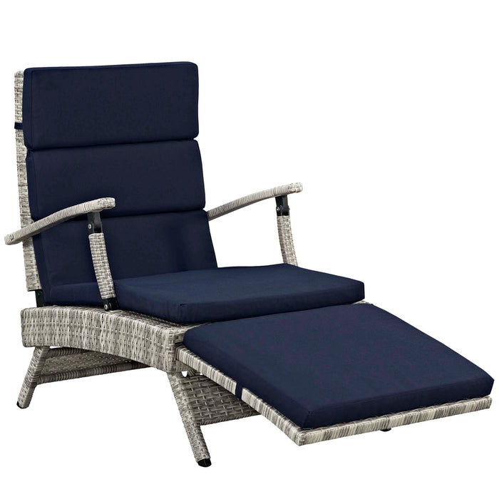 Envisage Chaise Outdoor Patio Wicker Rattan Lounge Chair by Modway