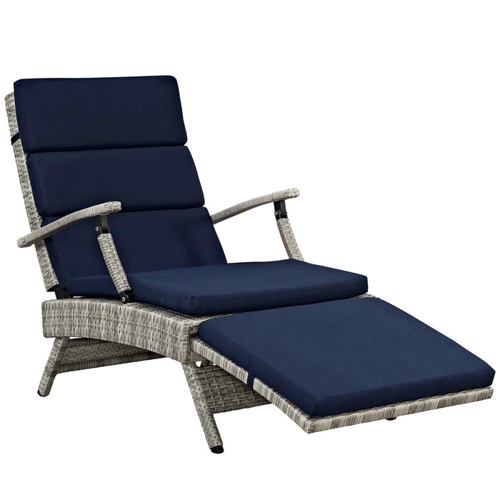 Envisage Chaise Outdoor Patio Wicker Rattan Lounge Chair by Modway