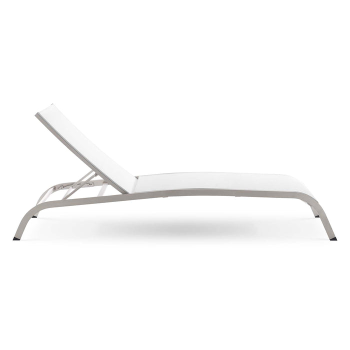 Savannah Mesh Chaise Outdoor Patio Aluminum Lounge Chair by Modway