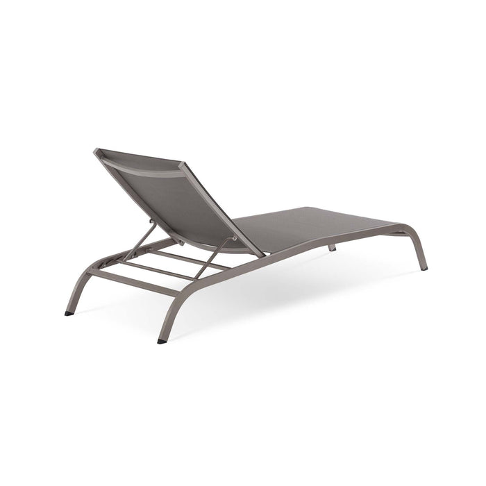 Savannah Mesh Chaise Outdoor Patio Aluminum Lounge Chair by Modway