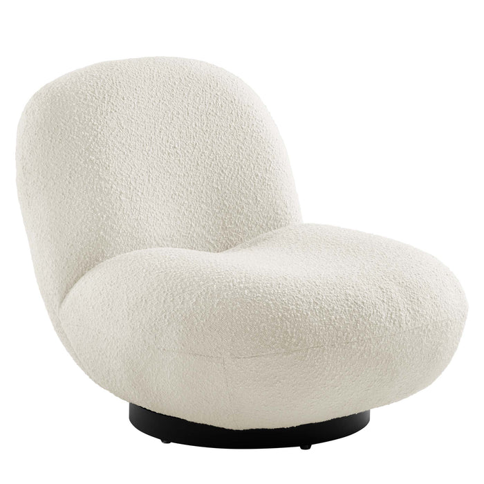 Kindred Boucle Upholstered Upholstered Fabric Swivel Chair by Modway