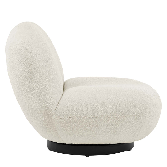 Kindred Boucle Upholstered Upholstered Fabric Swivel Chair by Modway