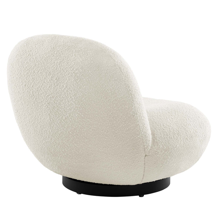 Kindred Boucle Upholstered Upholstered Fabric Swivel Chair by Modway