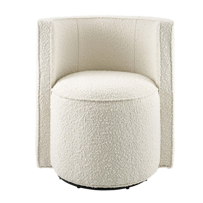 Della Boucle Fabric Swivel Chair by Modway