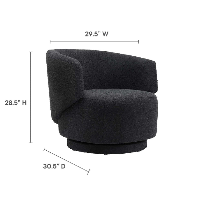 Celestia Boucle Fabric Swivel Chair by Modway