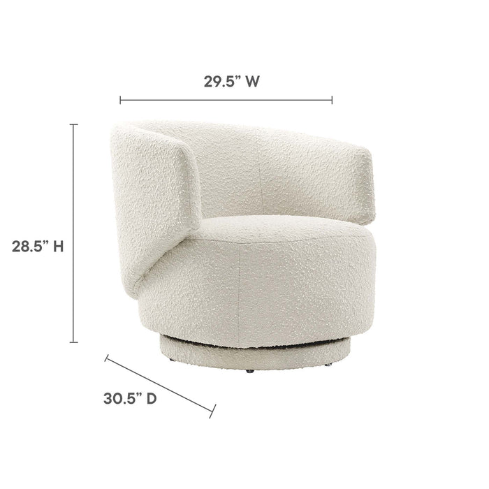 Celestia Boucle Fabric Swivel Chair by Modway