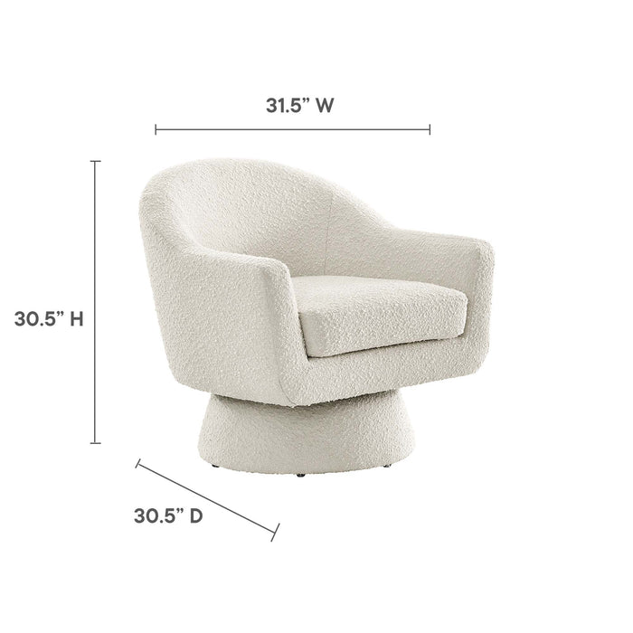 Astral Boucle Fabric Swivel Chair by Modway