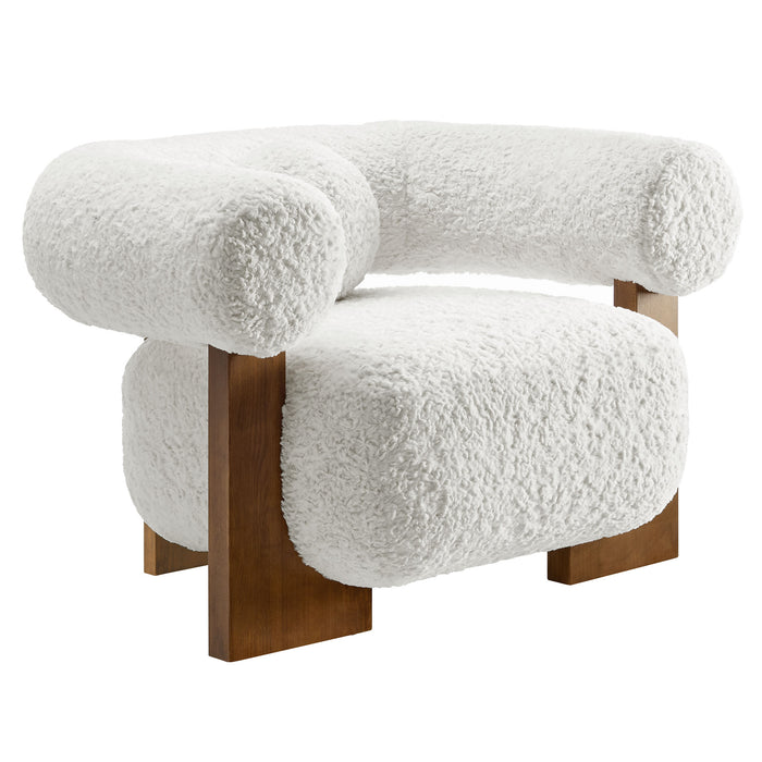 Jace Faux Fur Fabric Accent Chair by Modway