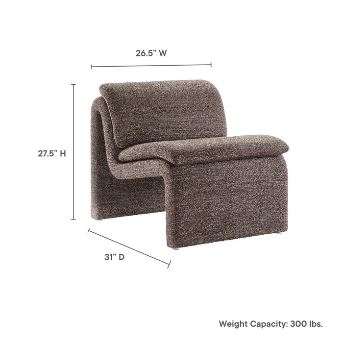 Dune Boucle Upholstered Armless Accent Chair by Modway