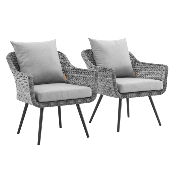 Endeavor Outdoor Patio Wicker Rattan Armchair Set of 2 by Modway