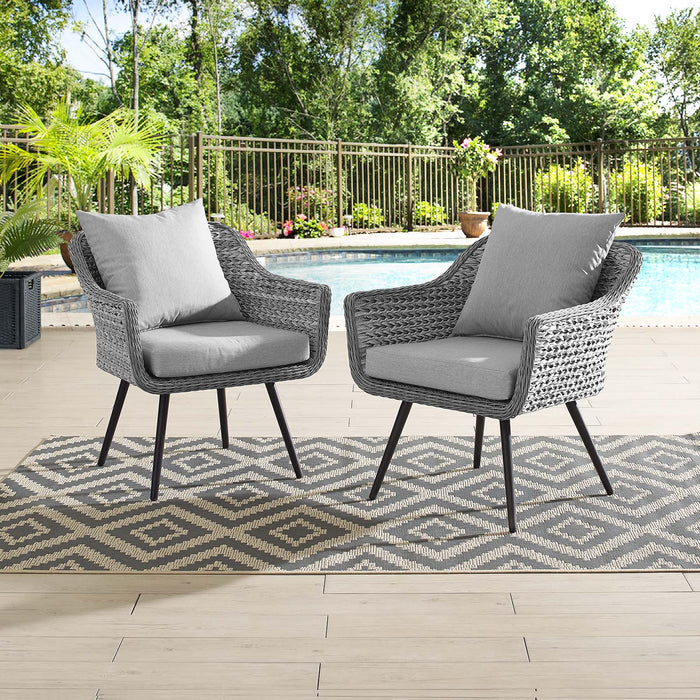 Endeavor Outdoor Patio Wicker Rattan Armchair Set of 2 by Modway