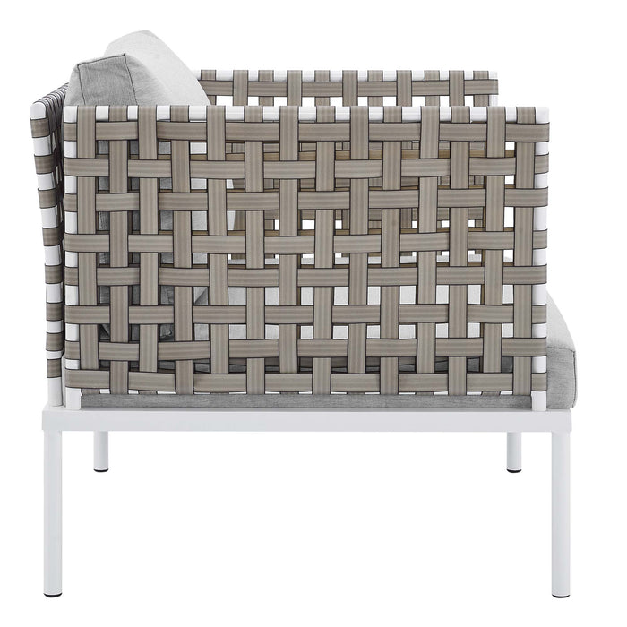 Harmony Sunbrella� Basket Weave Outdoor Patio Aluminum Armchair by Modway