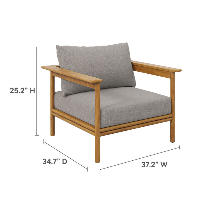 Wren Outdoor Patio Teak Wood Armchair by Modway