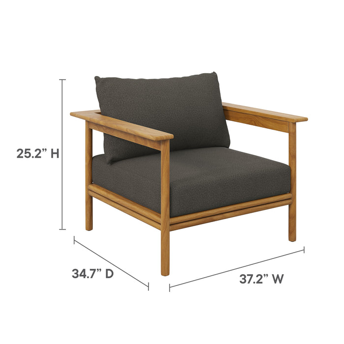 Wren Outdoor Patio Teak Wood Armchair by Modway