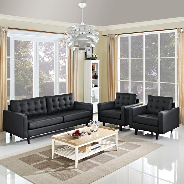 Empress Sofa and Armchairs Set of 3 by Modway