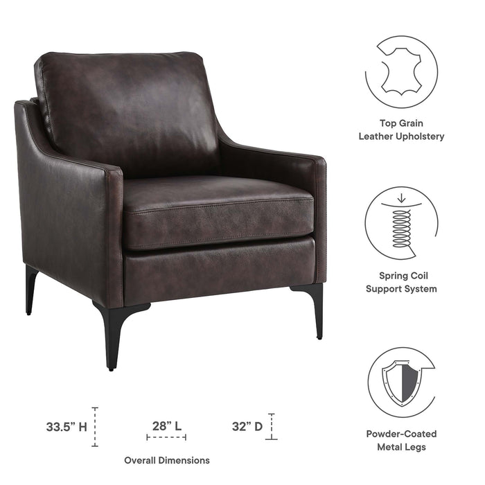 Corland Leather Armchair by Modway