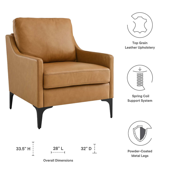 Corland Leather Armchair by Modway