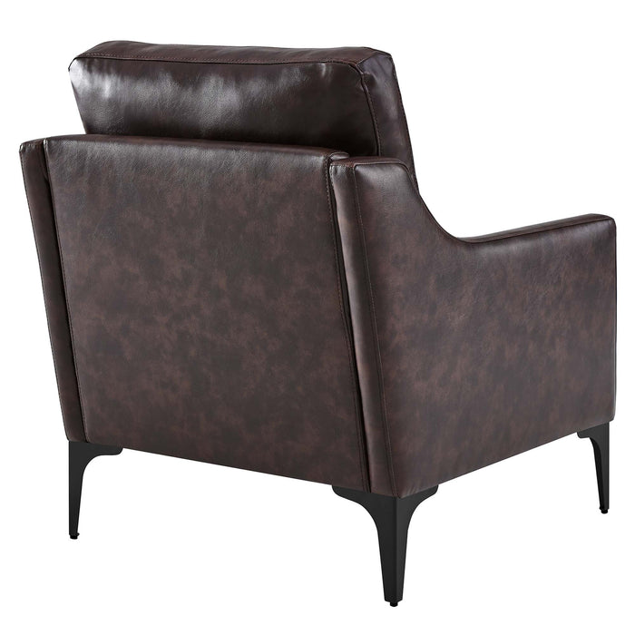 Corland Leather Armchair by Modway