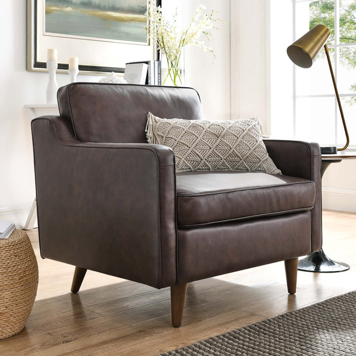 Impart Genuine Leather Armchair by Modway